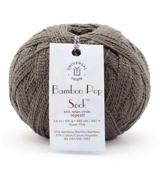 Bamboo Pop Sock Solids 619 Treebark