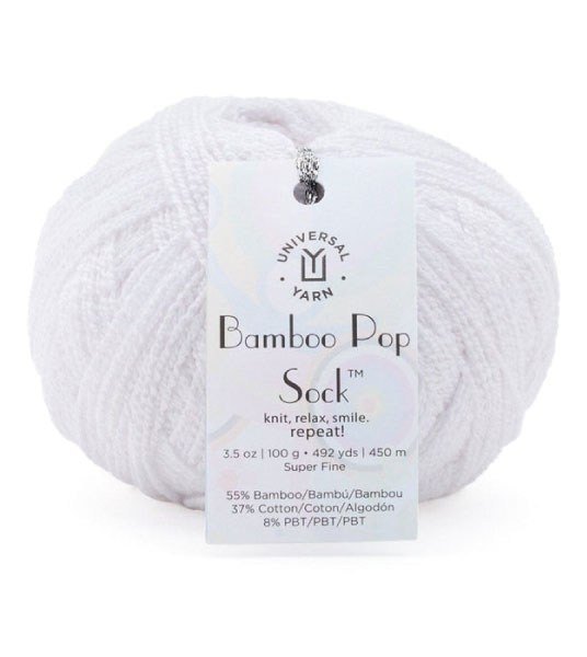 Bamboo Pop Sock Solids 601 Frost