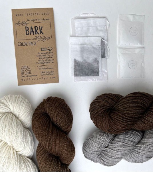 Wool Tincture Dyes - Color Pack -  Bark