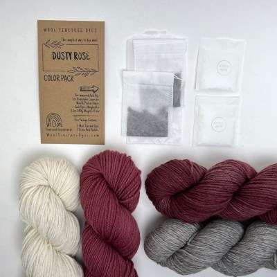 Wool Tincture Dyes - Color Pack -  Dusty Rose