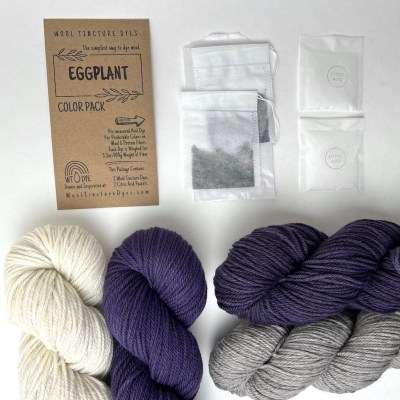Wool Tincture Dyes - Color Pack -  Eggplant