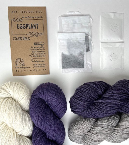 Wool Tincture Dyes - Color Pack -  Eggplant