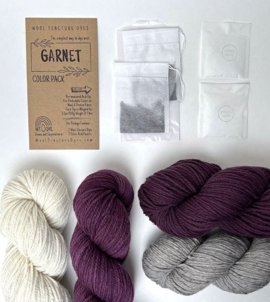 Wool Tincture Dyes - Color Pack -  Garnet
