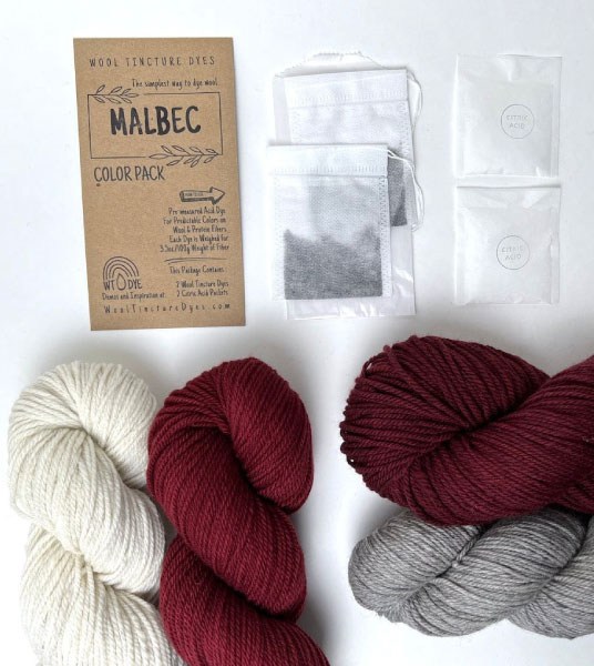 Wool Tincture Dyes - Color Pack -  Malbec