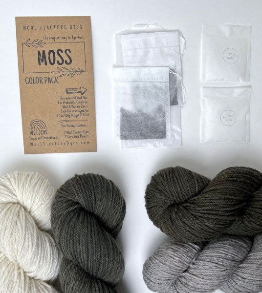 Wool Tincture Dyes - Color Pack -  Moss