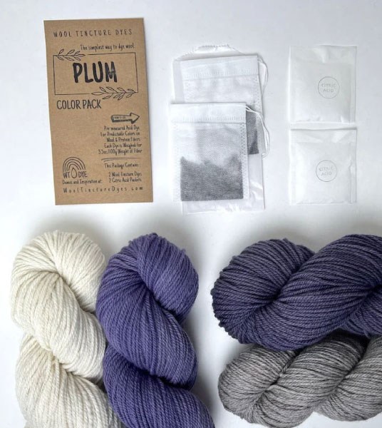 Wool Tincture Dyes - Color Pack -  Plum