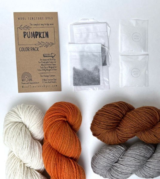 Wool Tincture Dyes - Color Pack -  Pumpkin