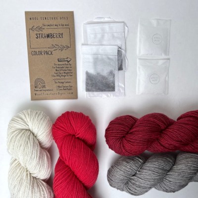 Wool Tincture Dyes - Color Pack -  Strawberry