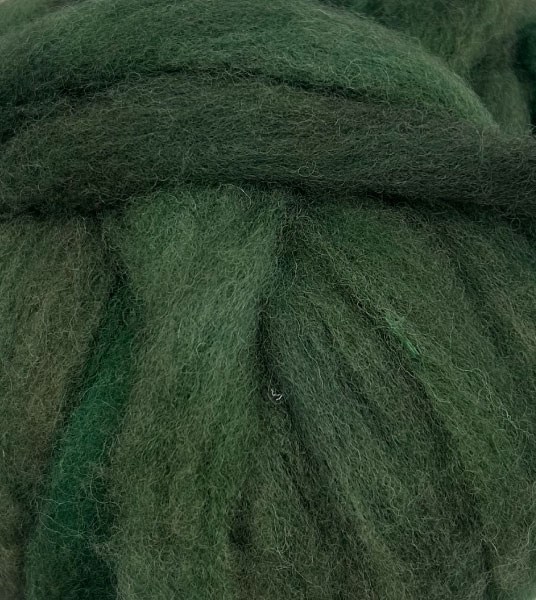 Roving Wool - Dark Green