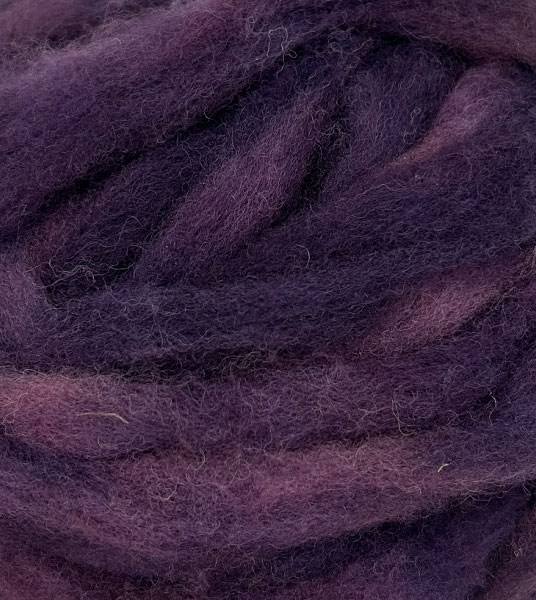 Roving Wool - Dark Purple Variegated