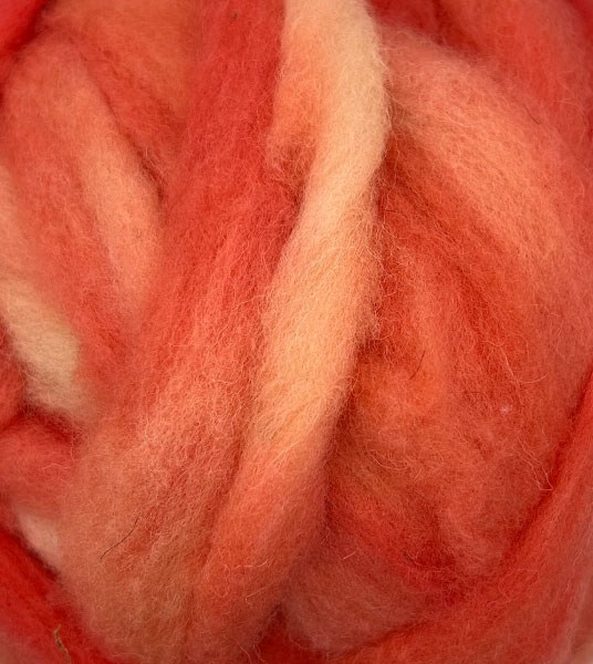Roving Wool - Coral