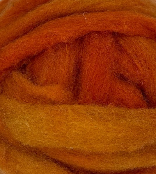 Roving Wool - Orange